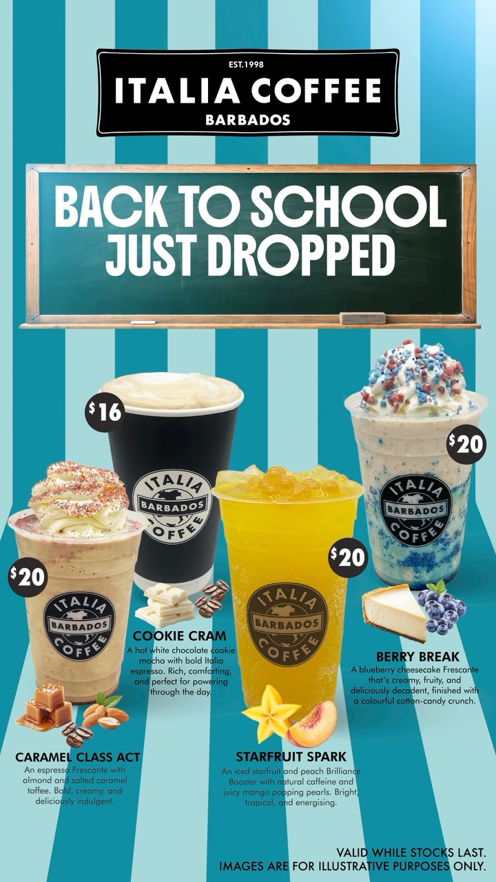 Back to School Drop – 4 New Limited Edition Drinks at Italia Coffee Barbados