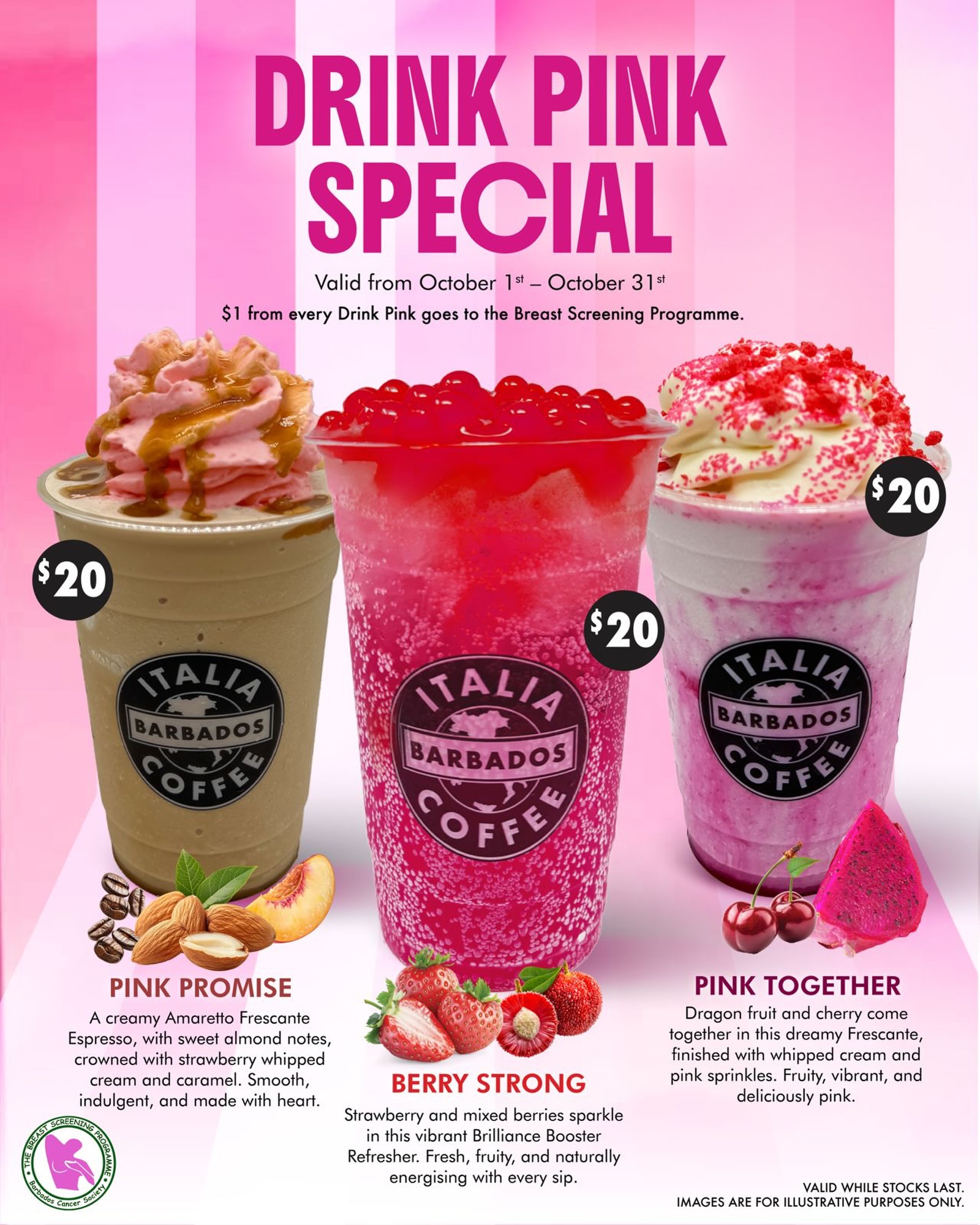 Drink Pink Special – Limited-Time Pink Drinks at $20 Each