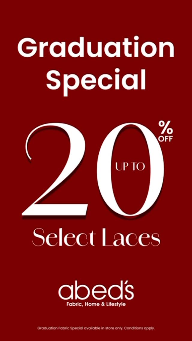 Graduation Special – Up to 20% Off Select Laces at Abed's Barbados