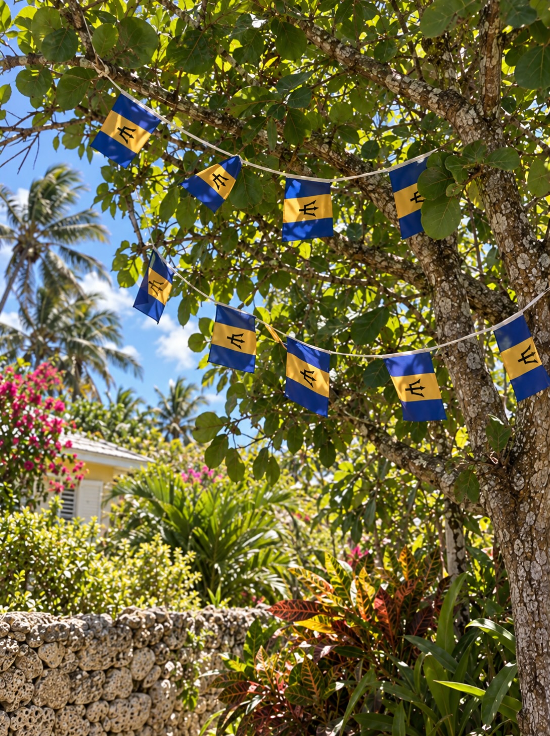 Barbados Flag Bunting for Independence – $7.95