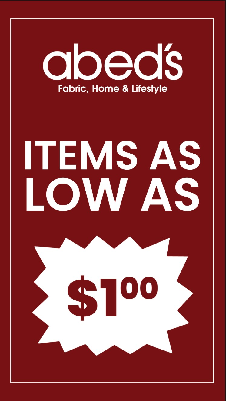 Abed's Clearance Sale – Items Starting from $1.00