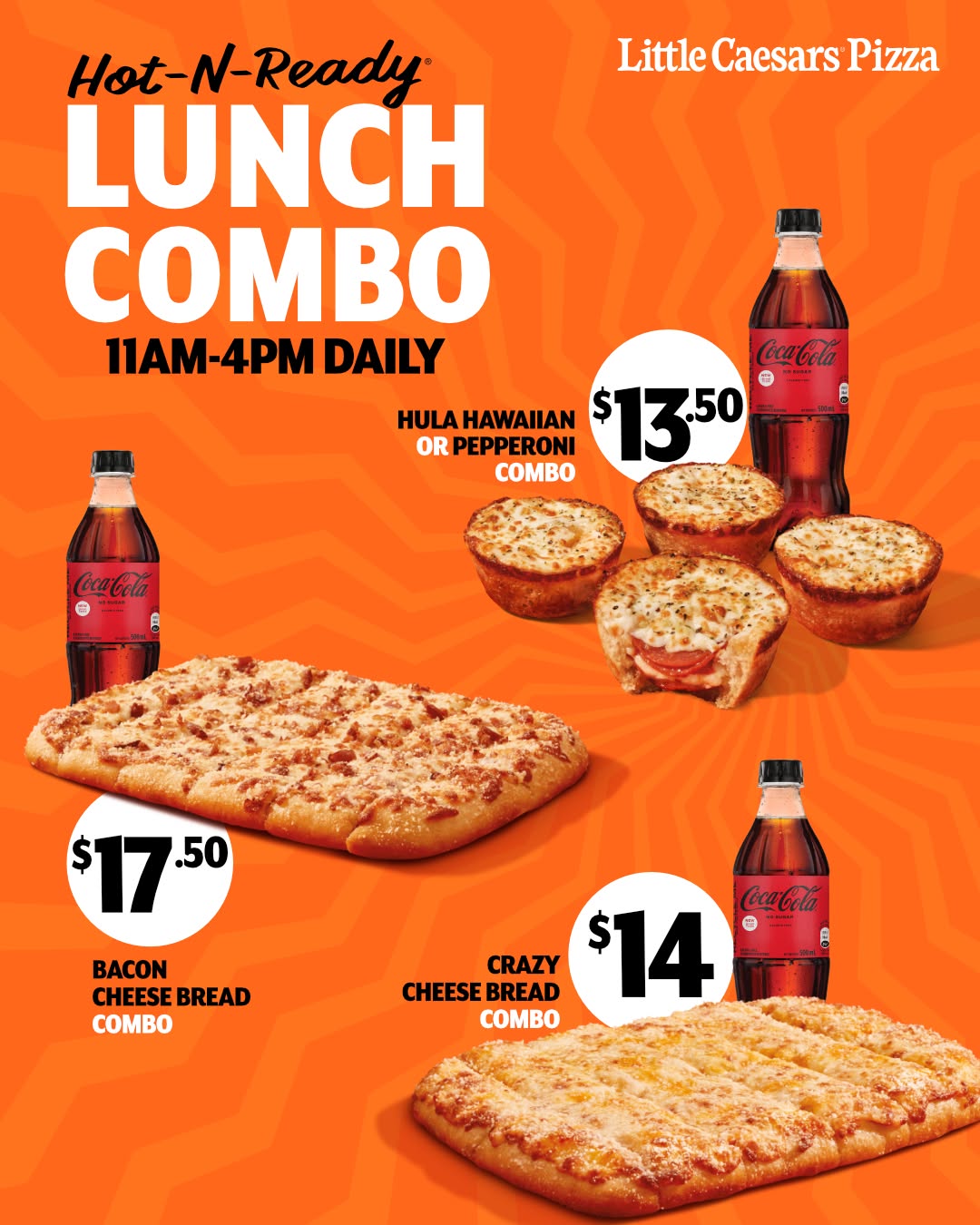 Little Caesars Hot-N-Ready Lunch Combo – Daily 11AM to 4PM