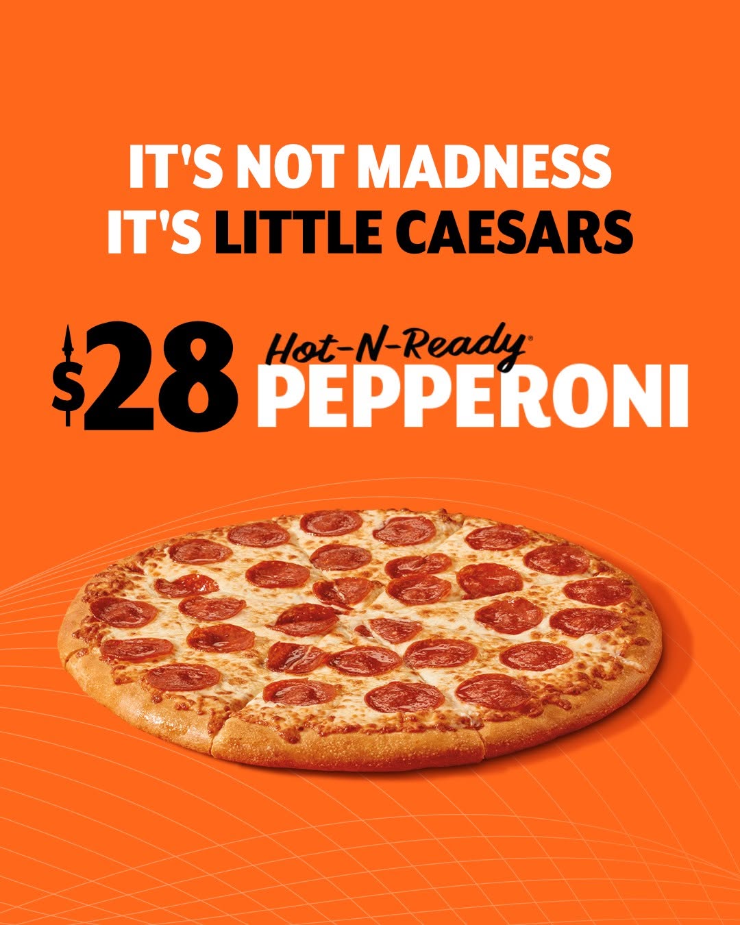 Hot-N-Ready Large Pepperoni Pizza for $28 at Little Caesars Barbados