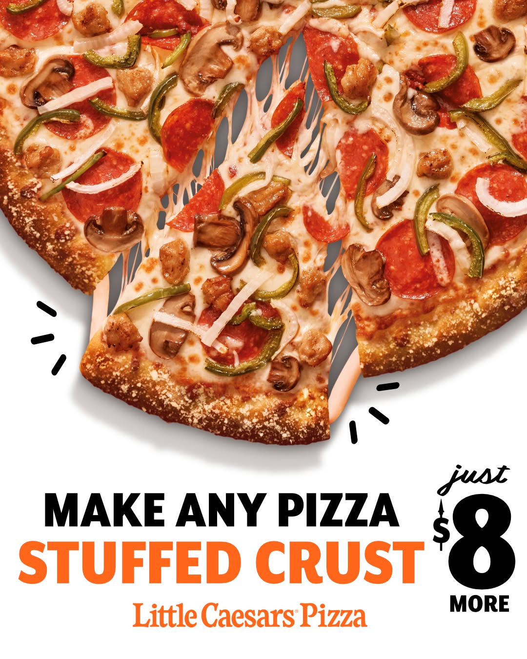 Little Caesars Barbados – Stuffed Crust Upgrade for Just $8 More