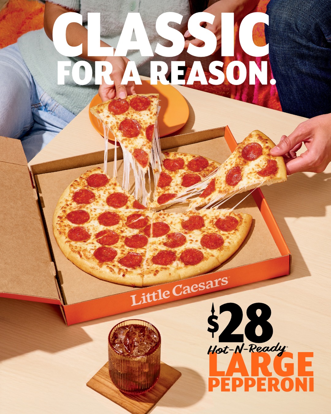 Hot-N-Ready Large Pepperoni Pizza – $28 at Little Caesars Barbados