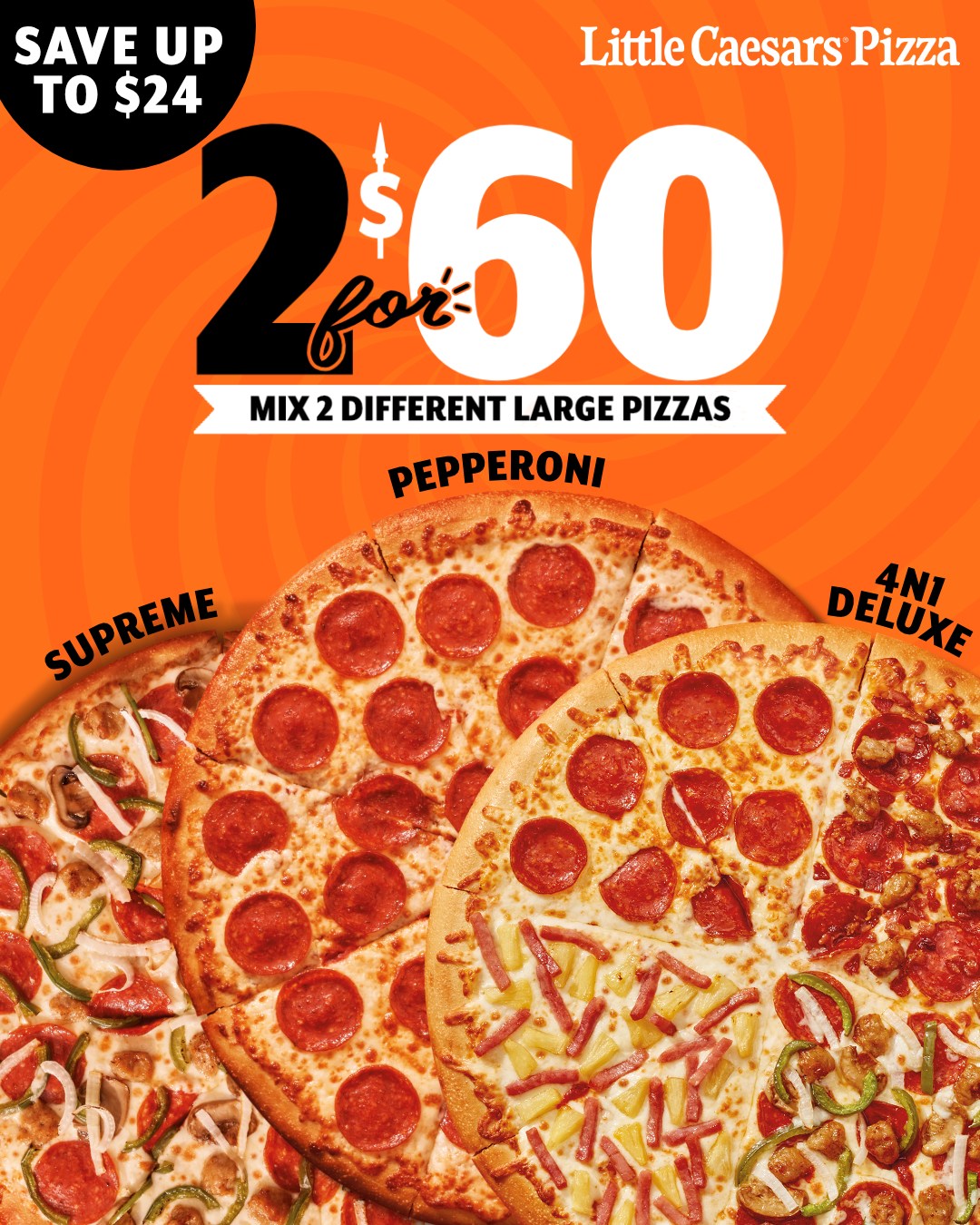 Little Caesars Barbados: 2 Large Pizzas for $60 – Save Up to $24
