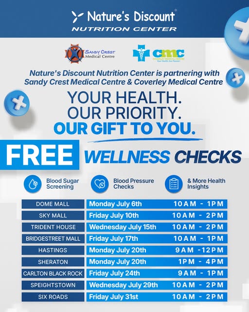 Free Wellness Checks - Blood Sugar & Blood Pressure Screening Across Barbados (July 2020)