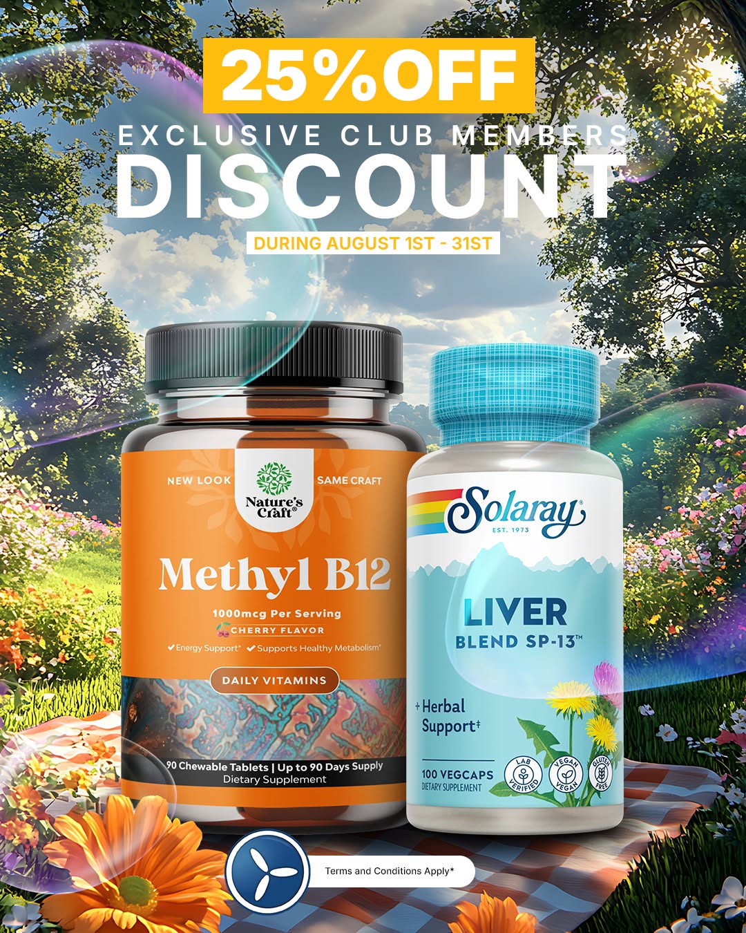 25% Off for Club Members – August 2026 at Nature's Discount