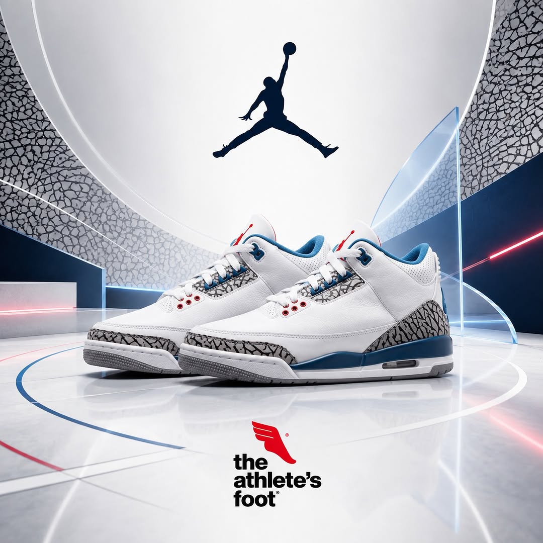 Air Jordan 3 'True Blue' – Now Available at The Athlete's Foot Barbados