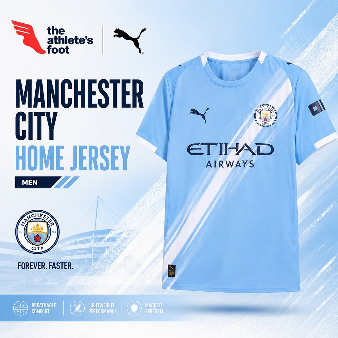 Manchester City Home Jersey Men - Available at The Athlete's Foot Barbados