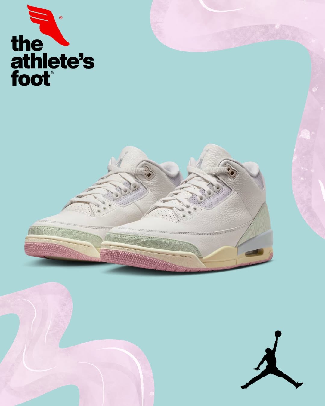 Air Jordan 3 Retro 'Spring Is In The Air' GS - Now Available at The Athlete's Foot Barbados