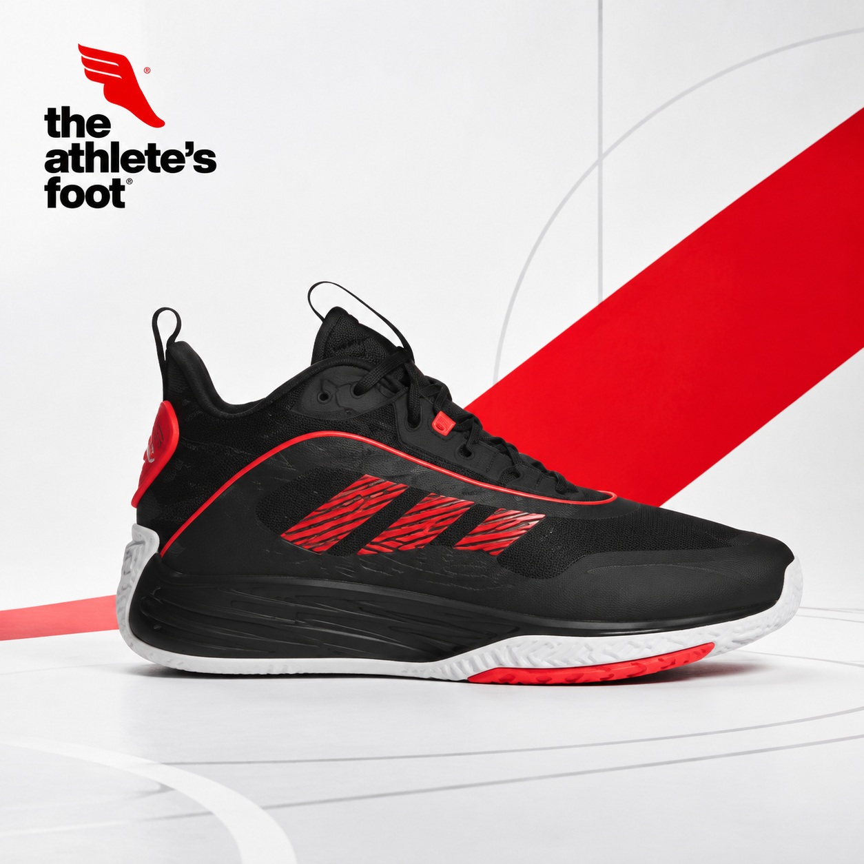 Adidas Basketball Shoe – Black & Red (SKU: JR6673) at The Athlete's Foot Barbados