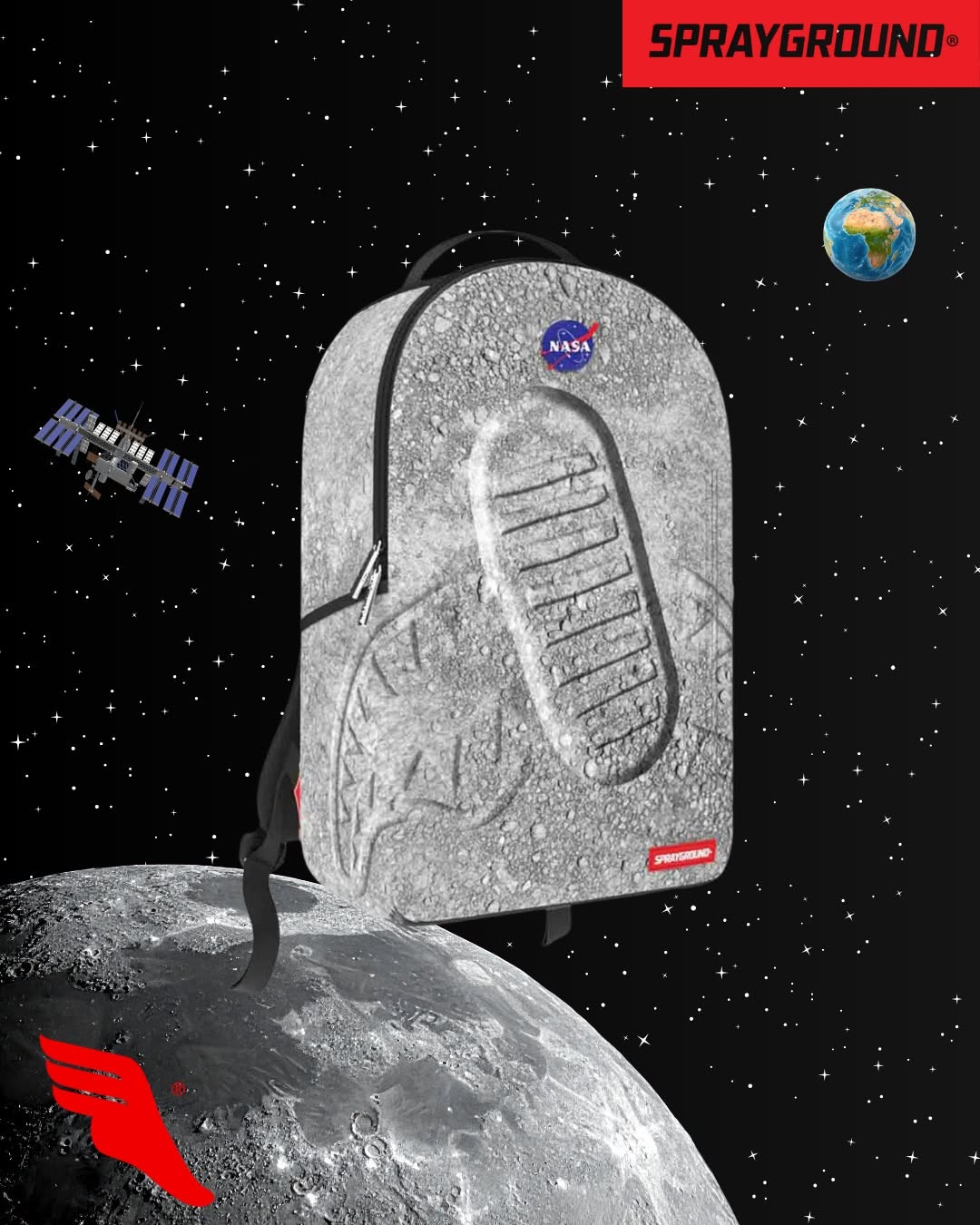 NASA Sprayground Backpack for Kids – Now Available at The Athlete's Foot Barbados