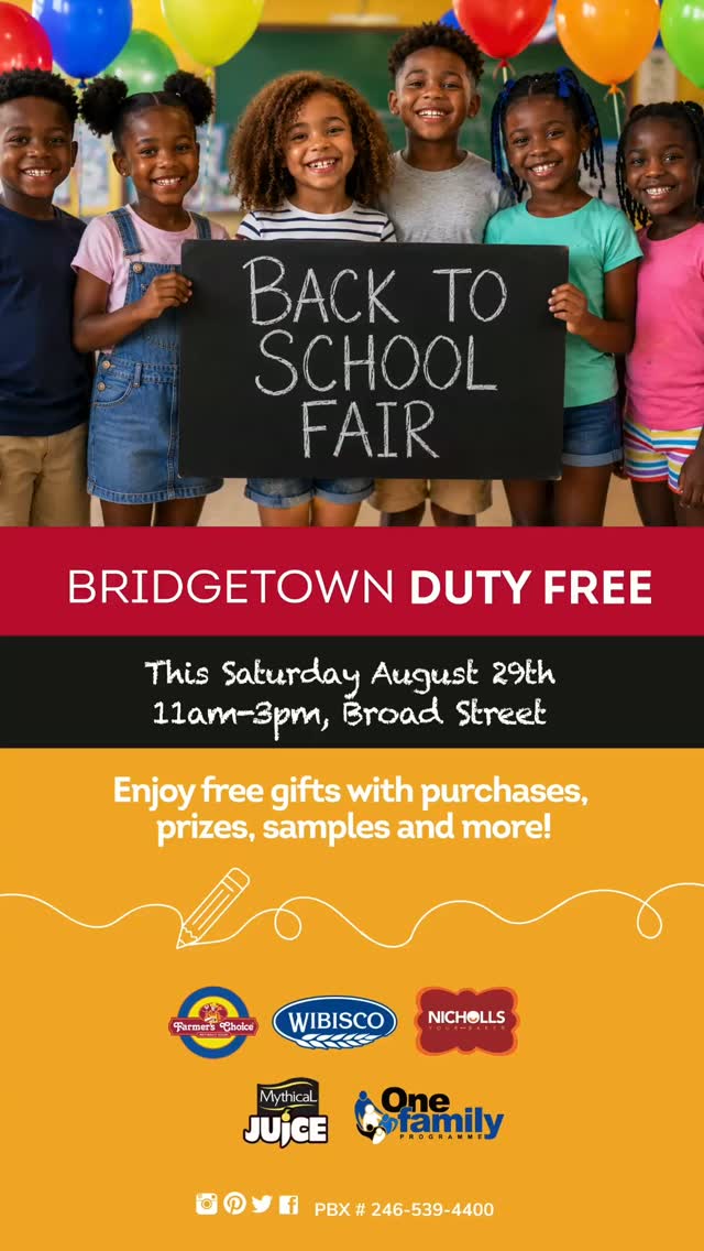 Back To School Fair at Bridgetown Duty Free – Free Gifts, Lucky Dip & Instant Prizes
