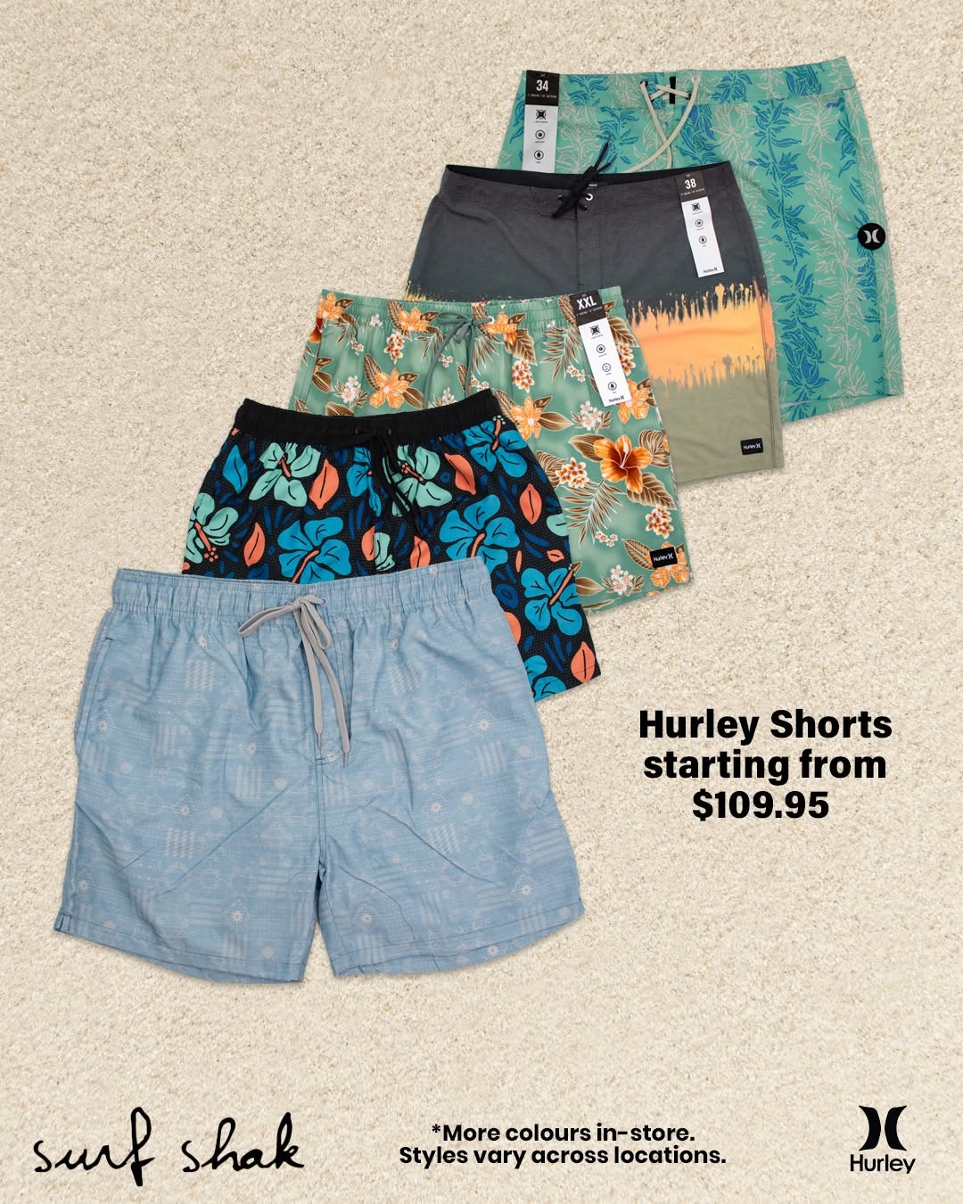 Hurley Shorts Starting from $109.95 at Surf Shak