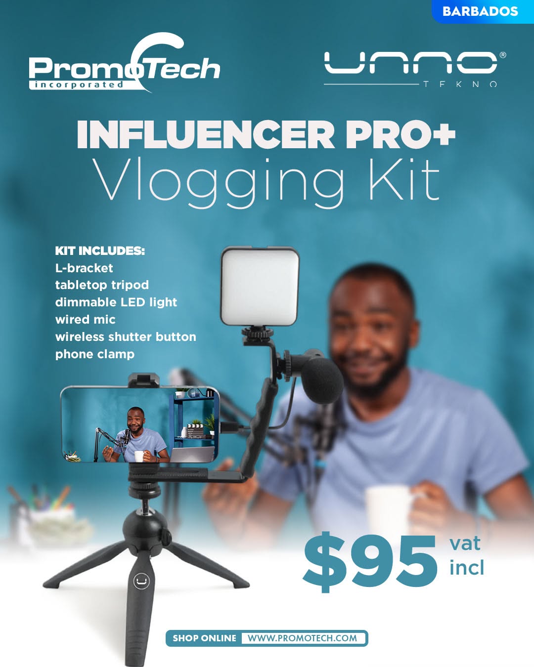 Influencer Pro+ Vlogging Kit – $95 VAT Inclusive