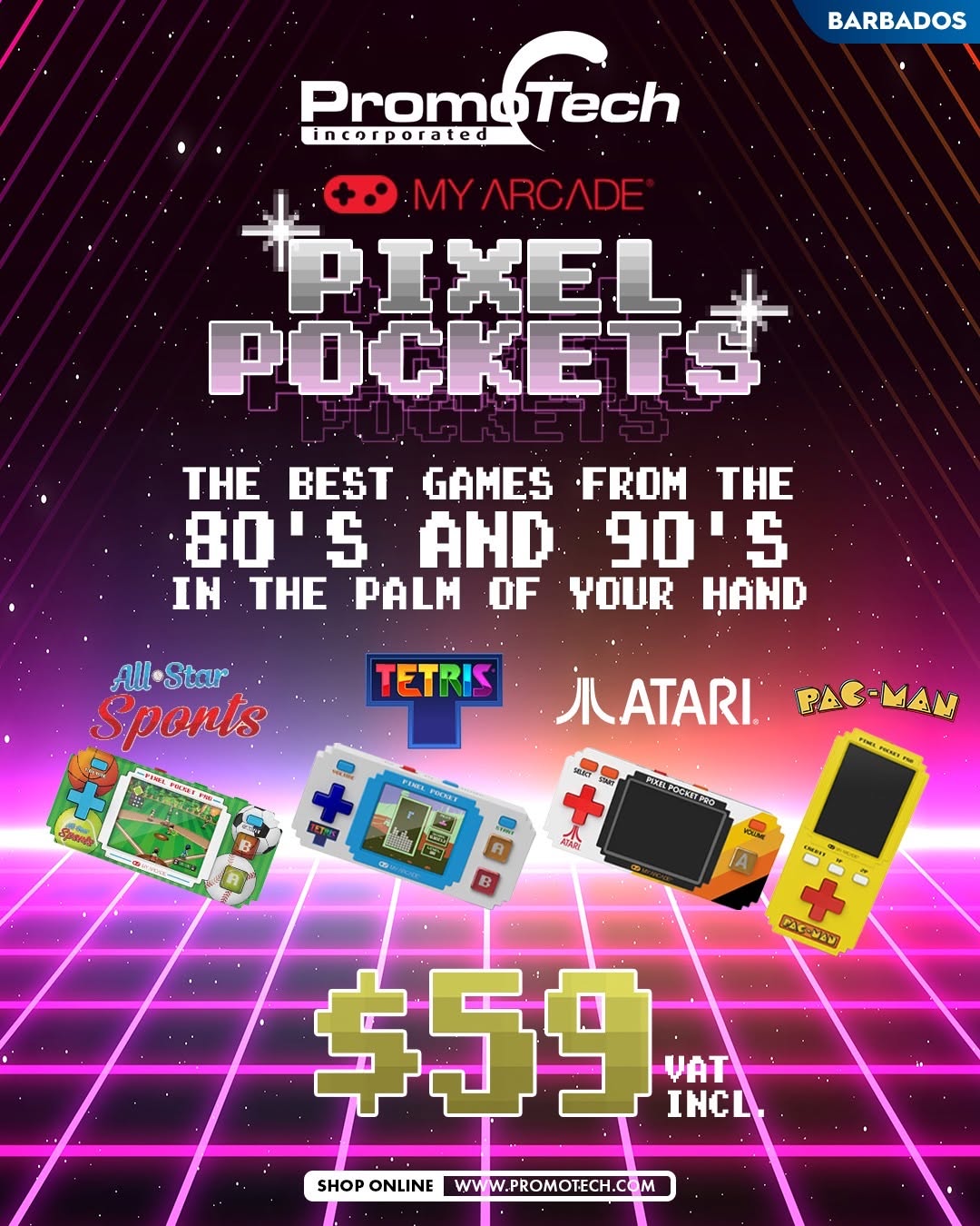 My Arcade Retro Gaming – Pocket Players, Pixel Pockets & Micro Players Now Available at Promotech