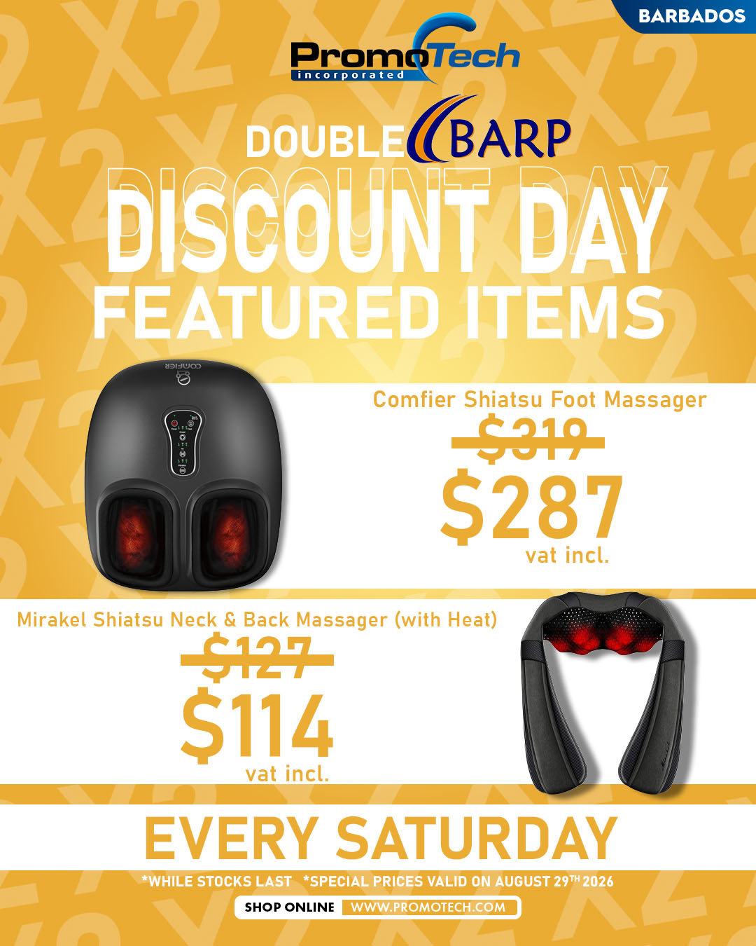Double BARP Discount Day – Massagers on Sale Every Saturday