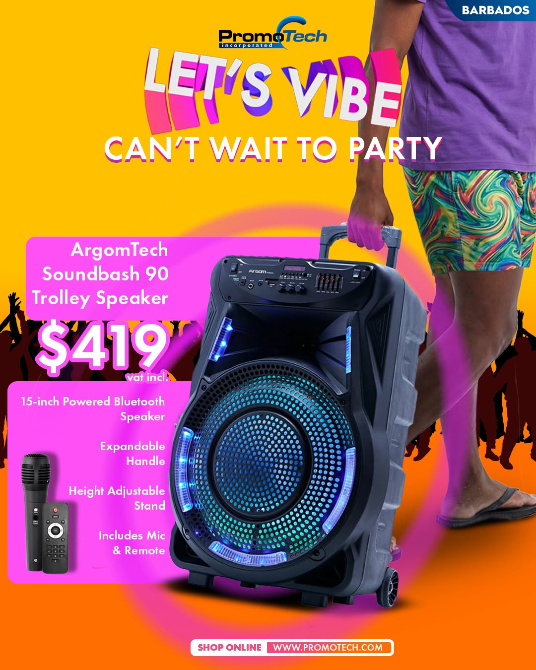 ArgomTech Soundbash 90 Trolley Speaker – $419 VAT Incl.