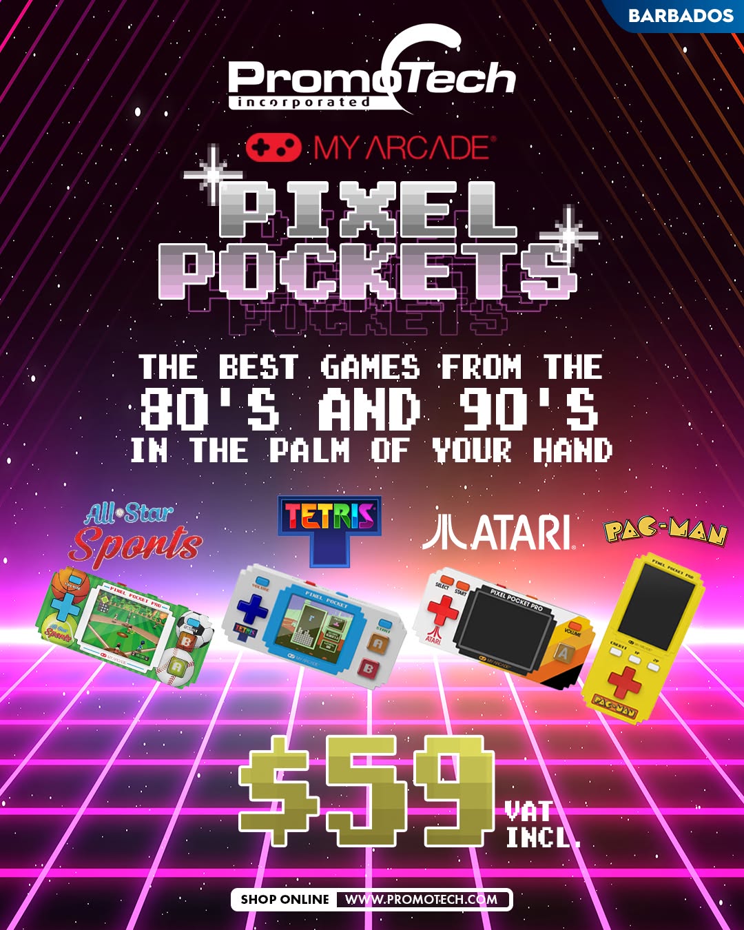 My Arcade Pixel Pockets – Retro Gaming Handhelds for $59 VAT Incl.