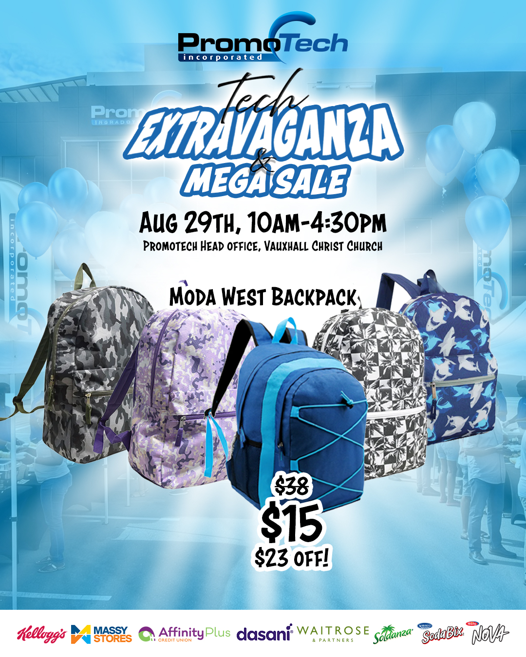 Promotech Tech Extravaganza & Mega Sale – Moda West Backpacks $15 (Was $38)