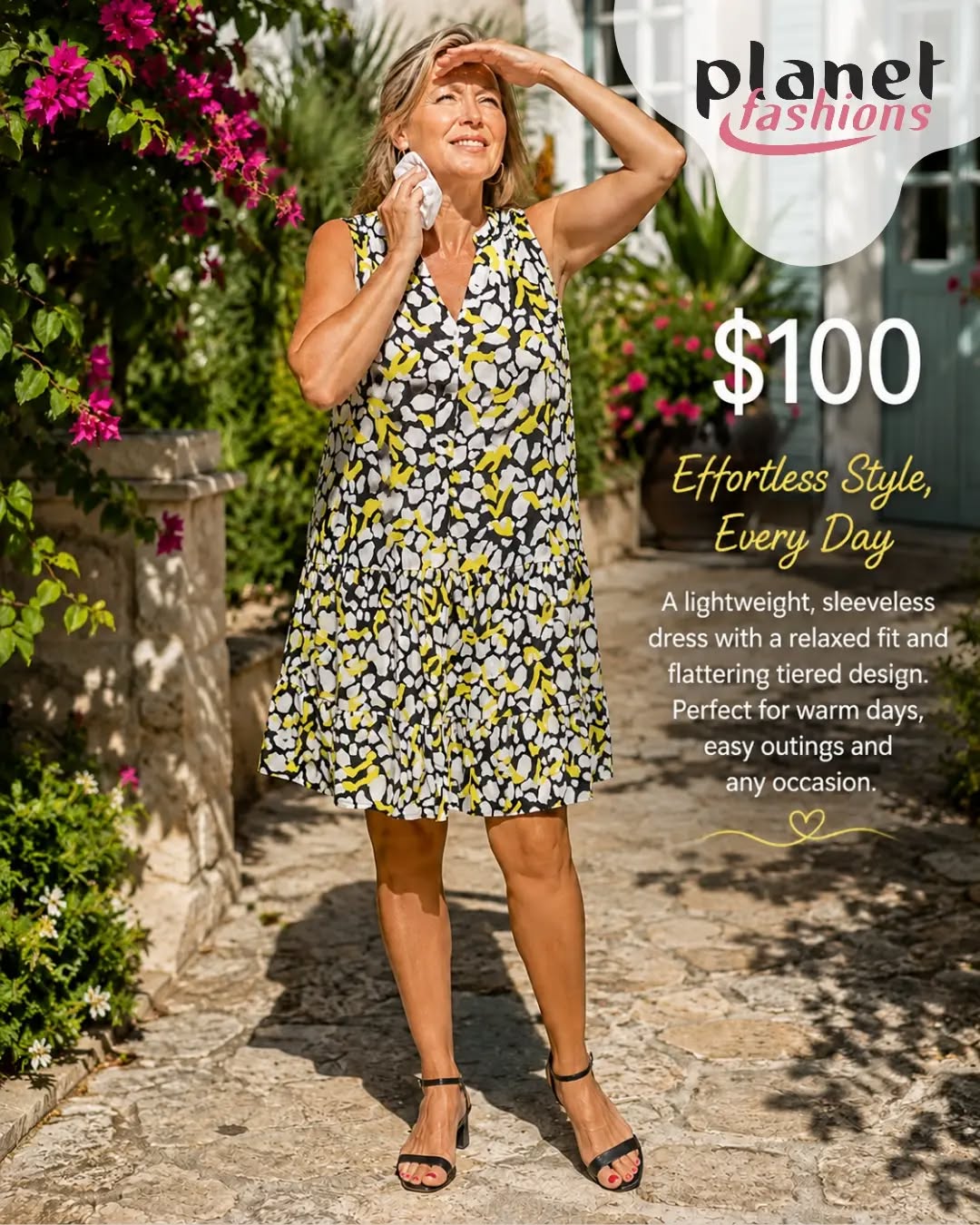 Lightweight Tiered Dress for $100 at Planet Fashions