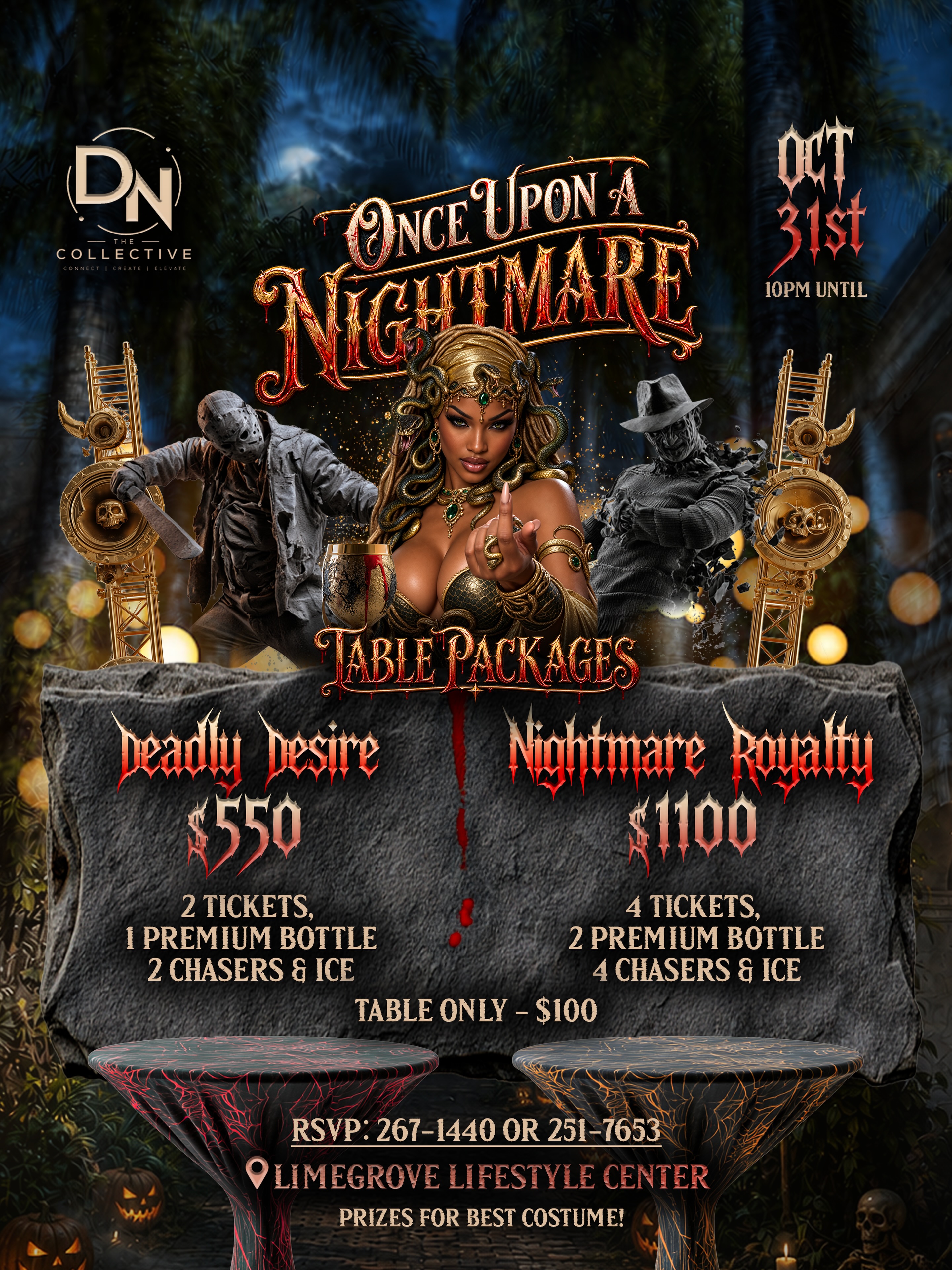 Once Upon A Nightmare Halloween Party - VIP Table Packages
