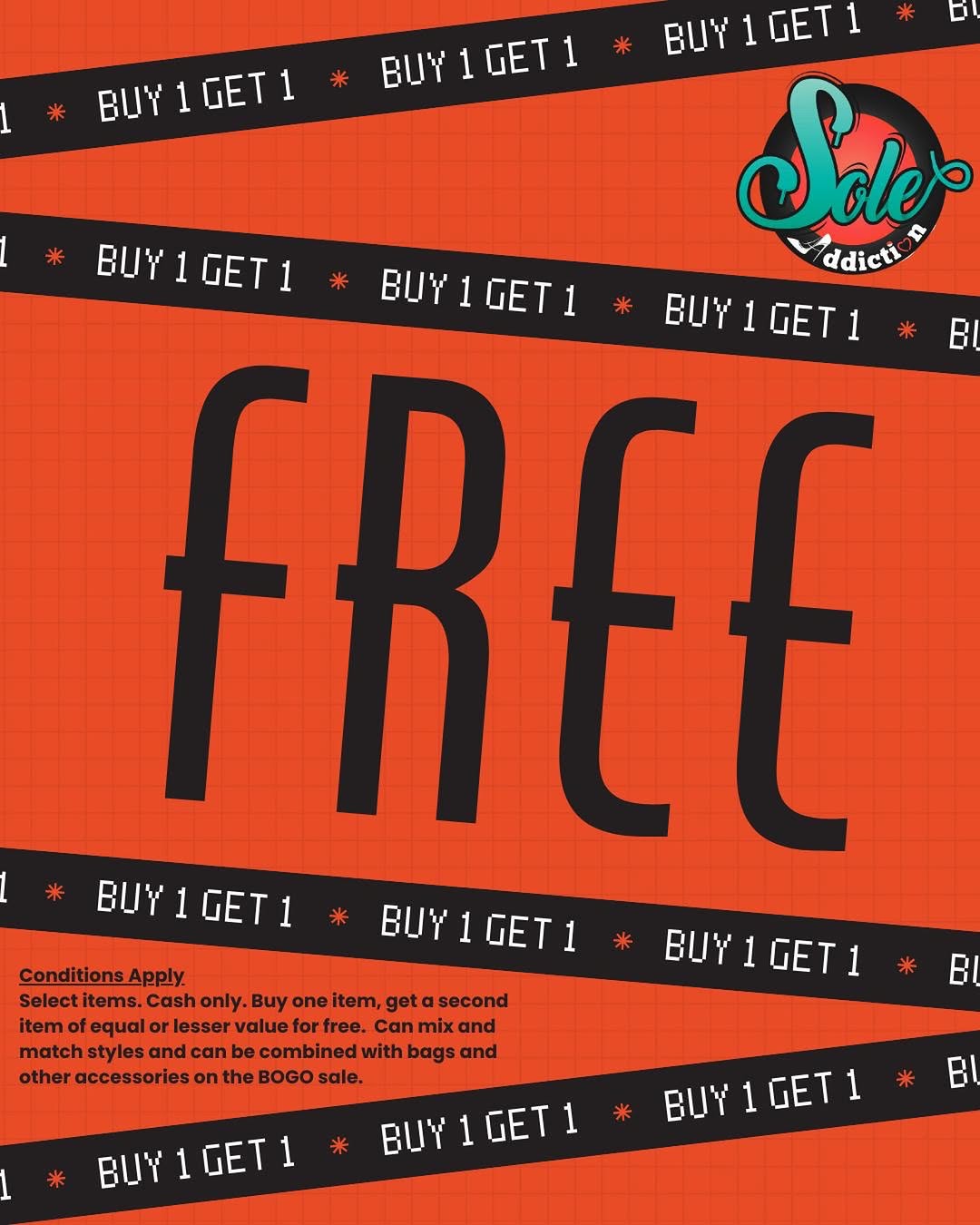 Buy One Get One Free Sale at Sole Addiction Barbados