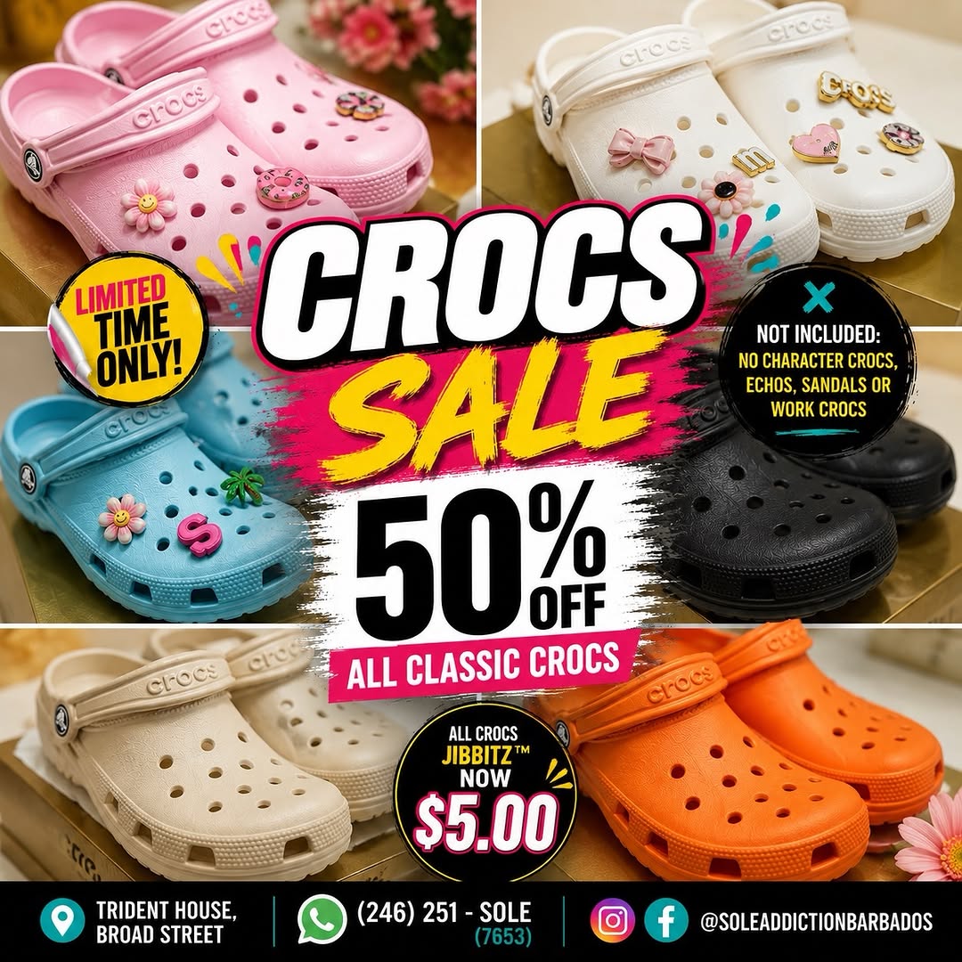 Crocs Sale – 50% Off All Classic Crocs + Jibbitz Now $5.00