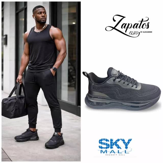All Black Sneakers for the Gym – $95 at Zapatos Plus