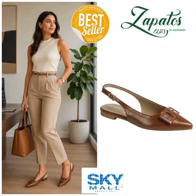 Ladies Slingbacks – $75 | Tan, Black & Coffee | Sizes 6–10