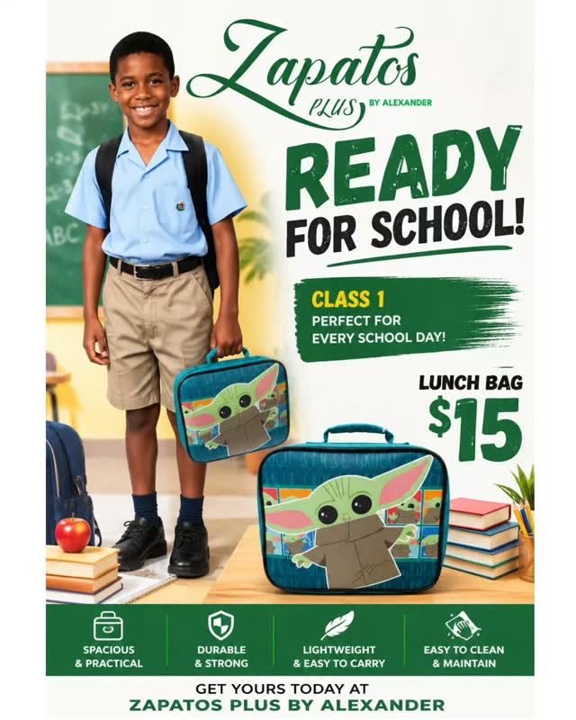 Back to School: Kids Character Bags with Lunch Box – $75