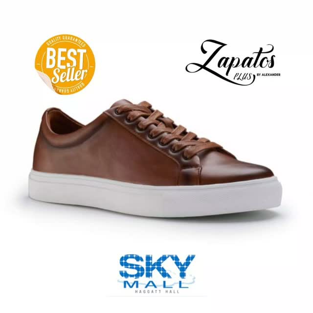 Gents Formal Sneakers – $155 | Sizes 9–13 | Black & Cognac