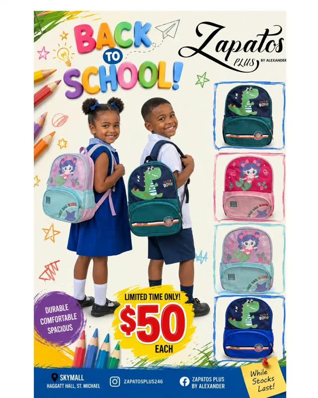 Back to School Sale – Kids Backpacks $50 Each at Zapatos Plus