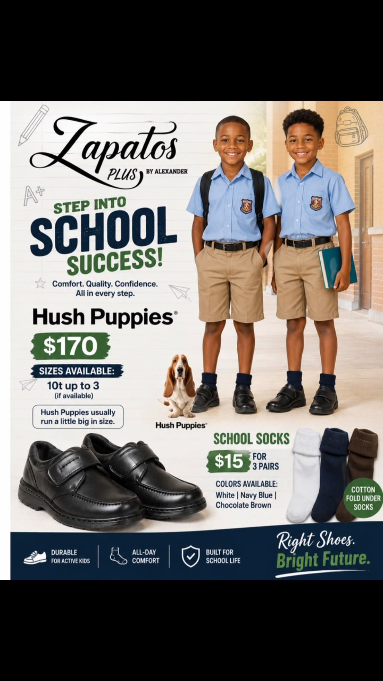 Back to School Sale – Hush Puppies Shoes & School Socks at Zapatos Plus