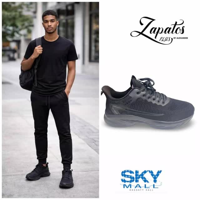 All Black Sneakers – $95 | Size 13 Only at Zapatos Plus