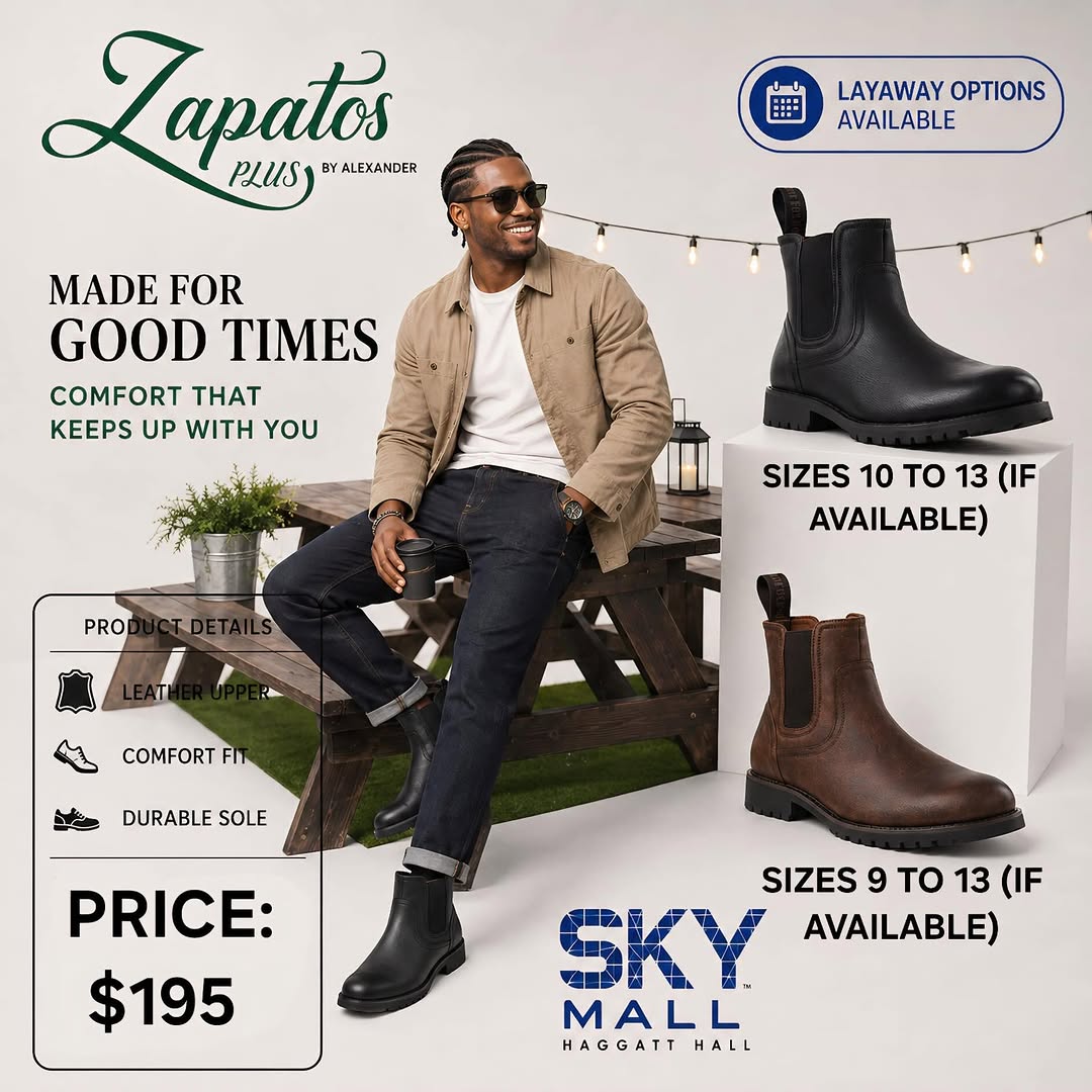 Zapatos Plus Chelsea Boots – $195 with Layaway Options at Sky Mall