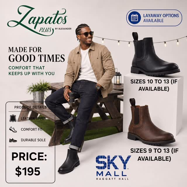 Zapatos Plus Leather Chelsea Boots – $195 with Layaway Options