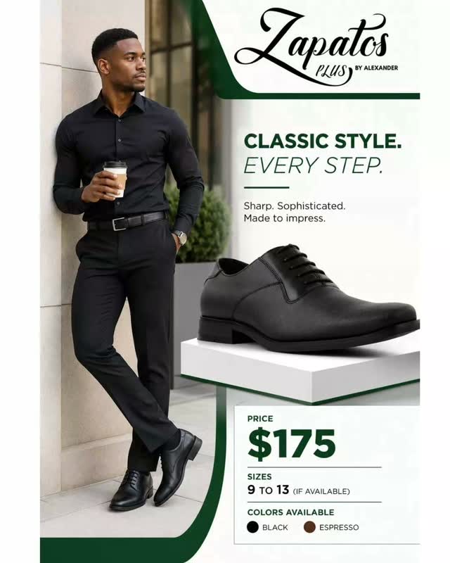 Classic Gents Shoes – $175 at Zapatos Plus