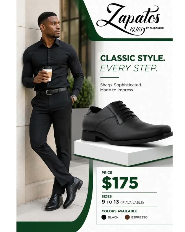 New Gents Classic Shoes – $175 at Zapatos Plus
