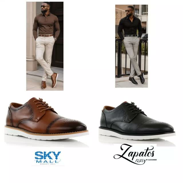 Gents Dress Shoes – $155 | Cognac & Black | Sizes 9–13