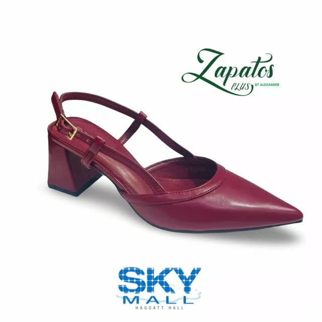 Zapatos Plus Enclosed Block Heels – Wine | $110
