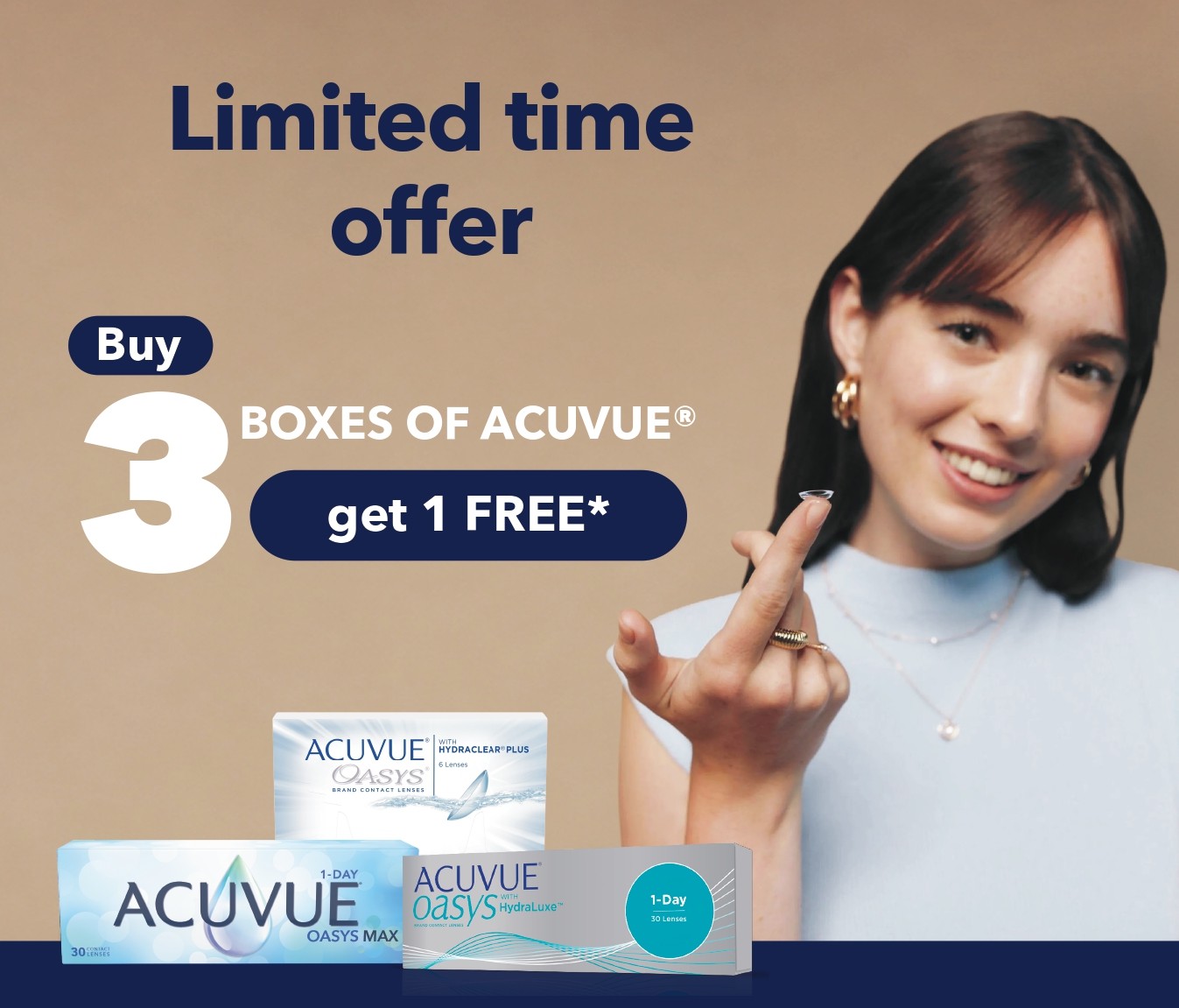 Buy 3 Boxes of Acuvue, Get 1 FREE – Limited Time Offer