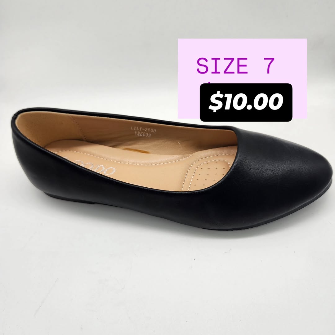Black Ballet Flats - Size 7 for $10.00