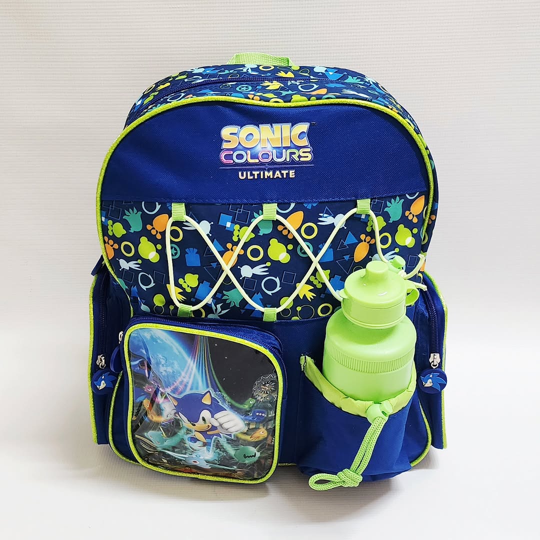 Back to School Sonic Colours Backpack with Water Bottle – $50