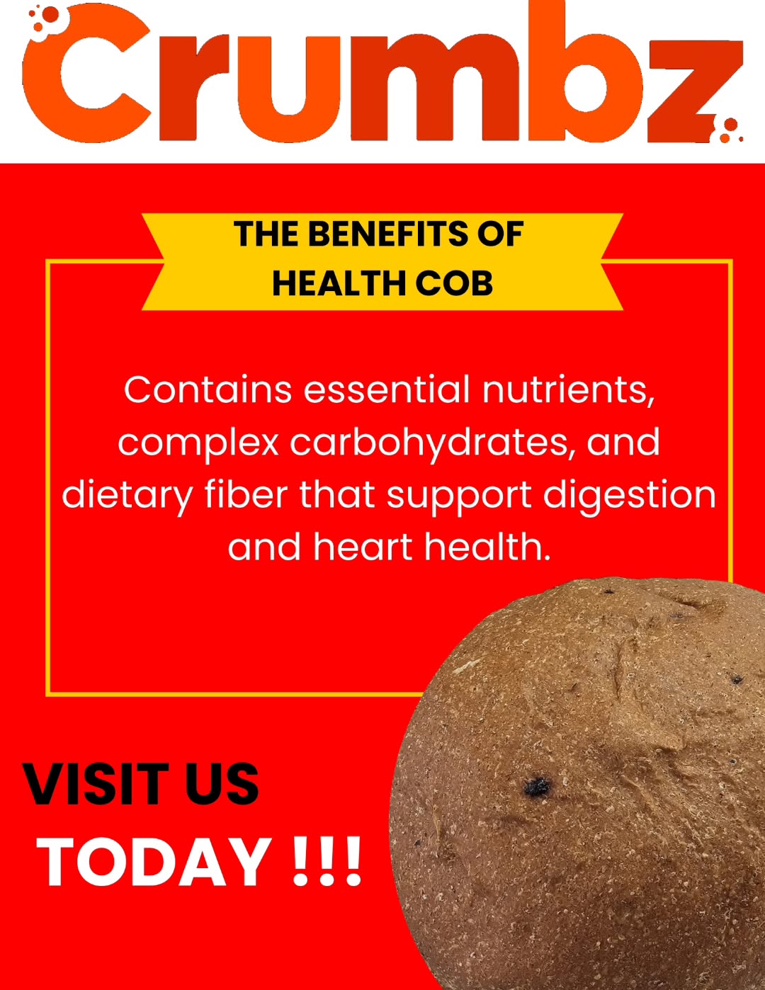 Health Cob for $6 at Crumbz Bakery