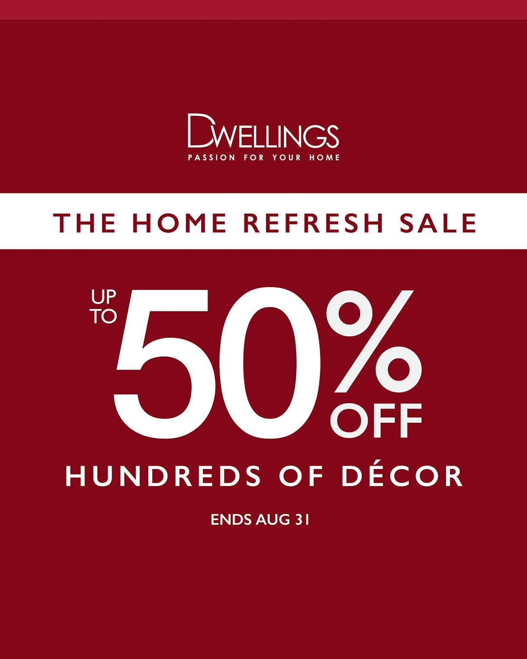 Dwellings Home Refresh Sale – Up to 50% Off Décor