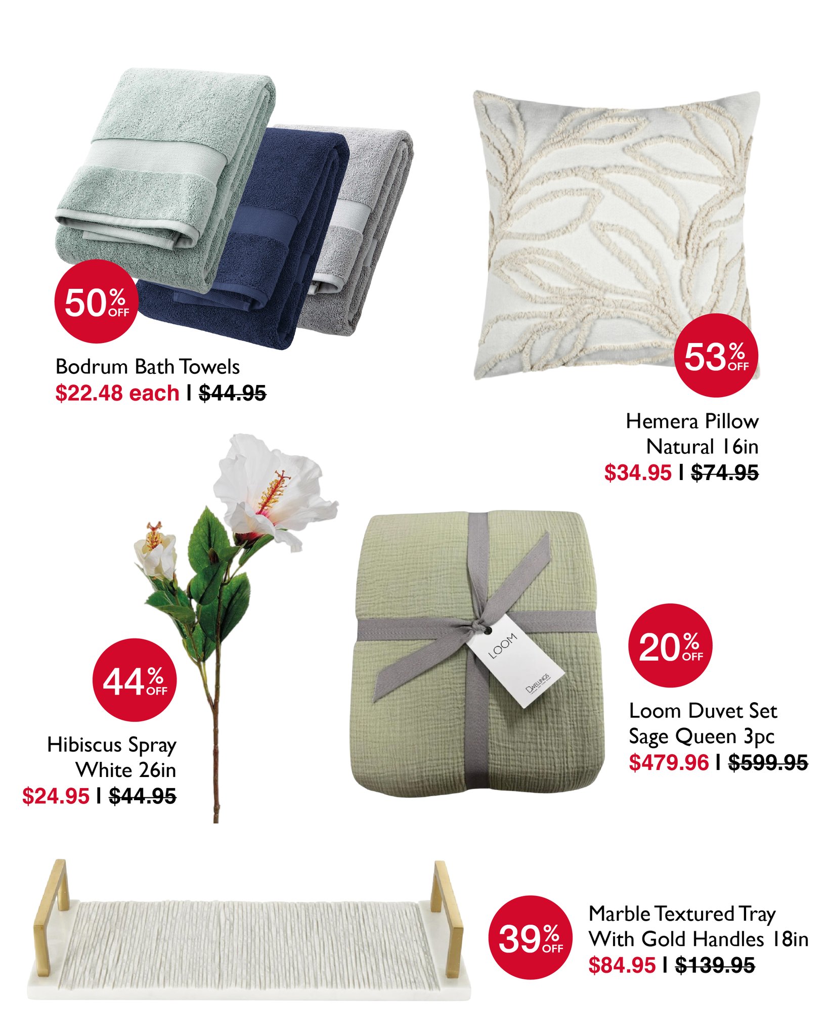 Dwellings Sizzling Sale – Up to 50% Off Décor & Bed & Bath, Up to 70% Off Clearance