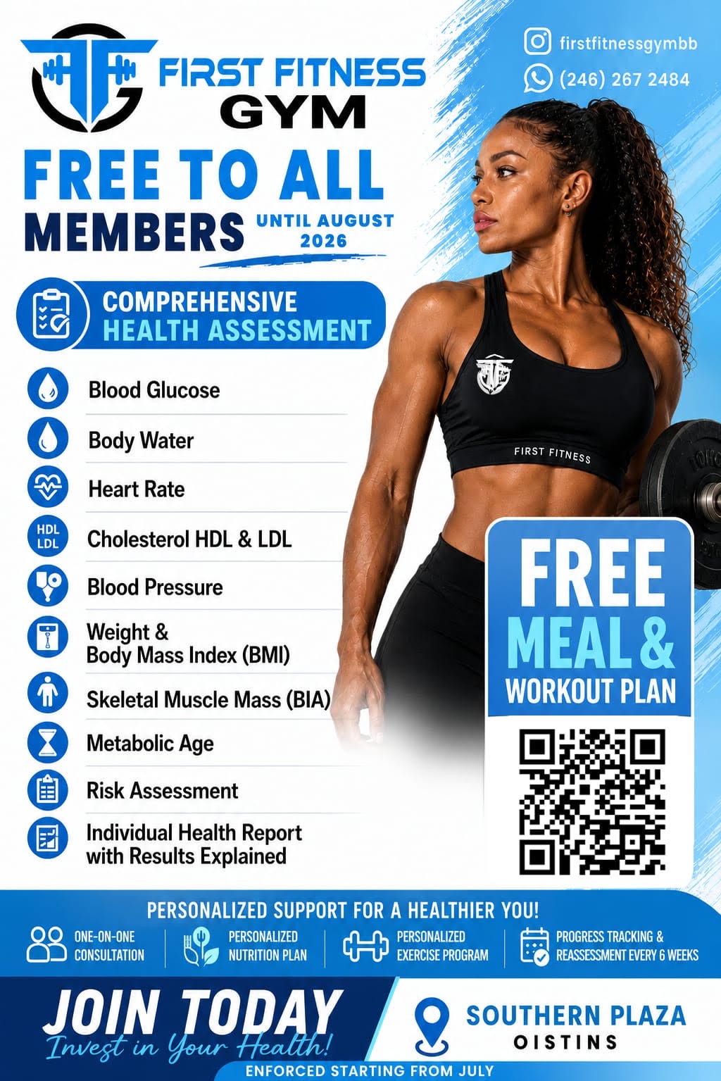 Free Comprehensive Health Assessment + Meal & Workout Plan for All Members