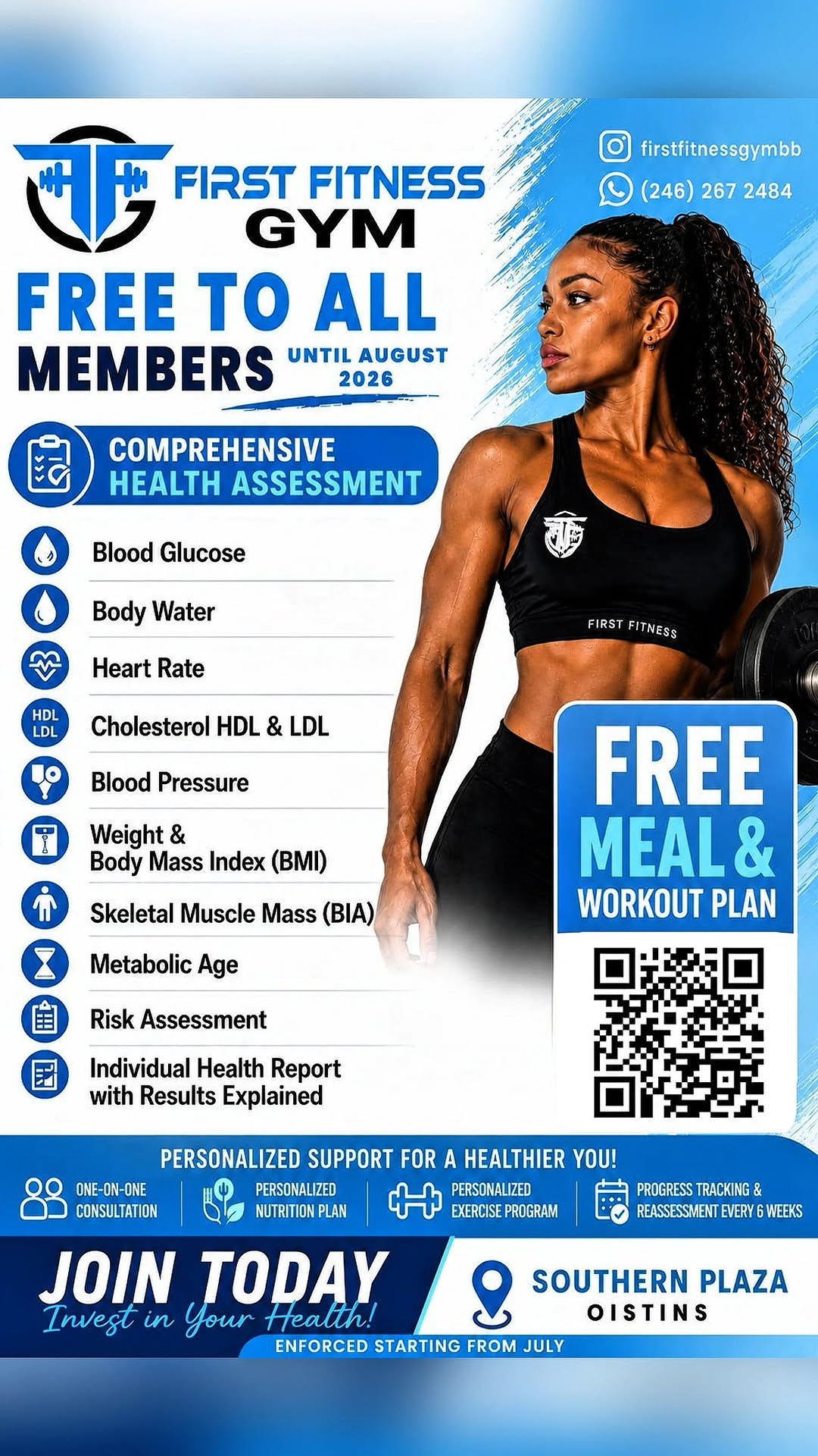 Free Comprehensive Health Assessment + Meal & Workout Plan for All Members